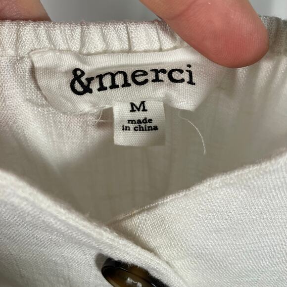 &Merci Gingham Paperbag Waist Tie Romper Size M Yellow White Button Front - Picture 3 of 11